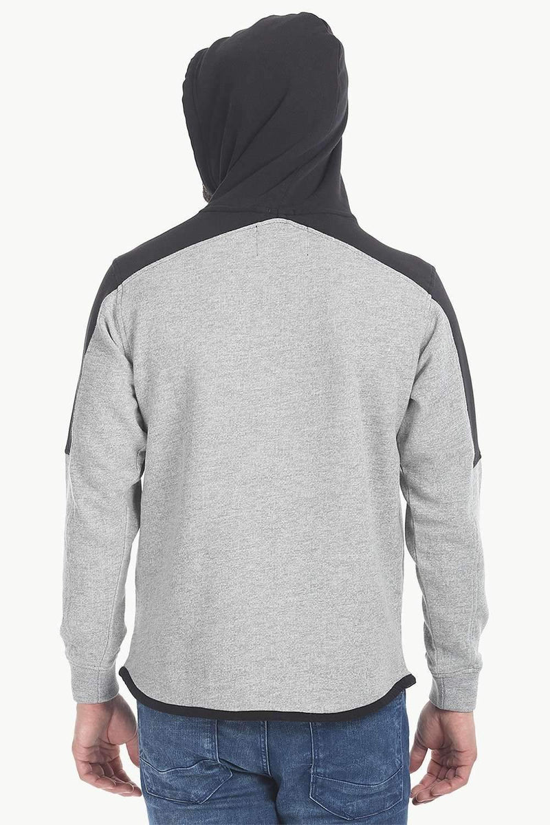 Colorblock Contrast Zipper Hoodie