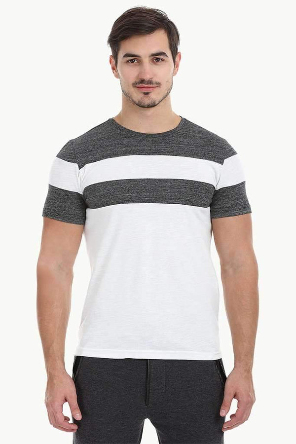 Contrast Color Crew Neck