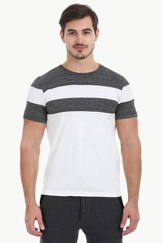 Contrast Color Crew Neck