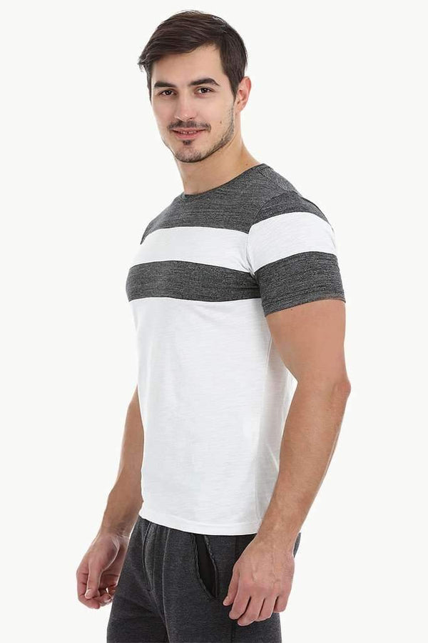 Contrast Color Crew Neck