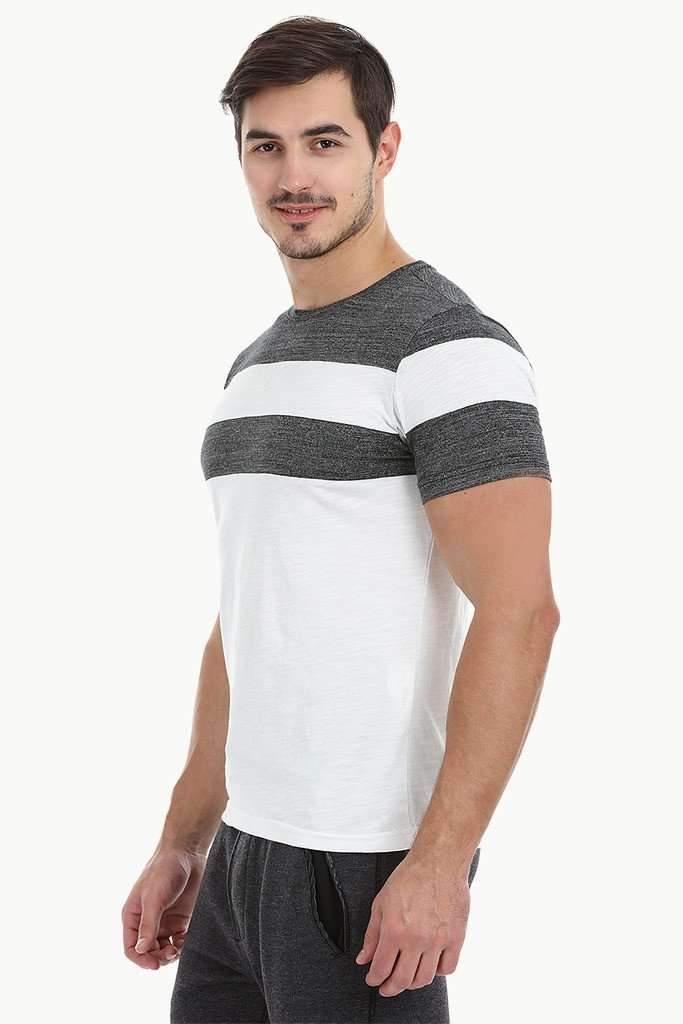 Contrast Color Crew Neck