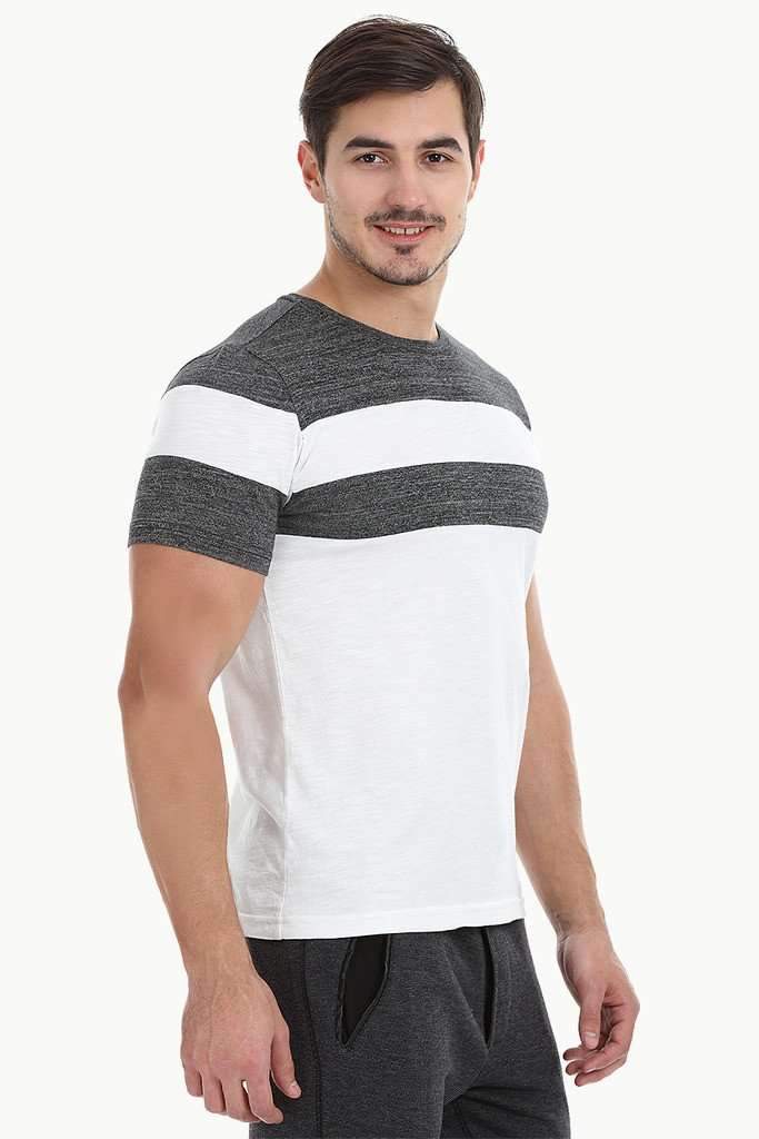 Contrast Color Crew Neck
