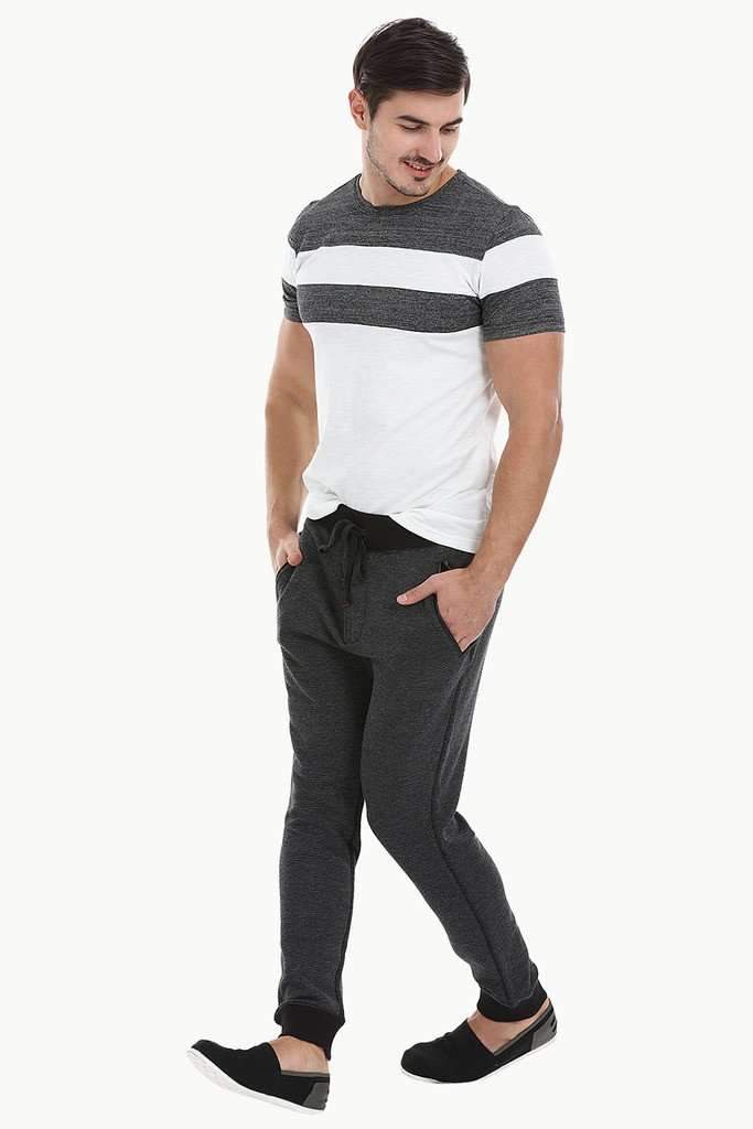 Contrast Color Crew Neck