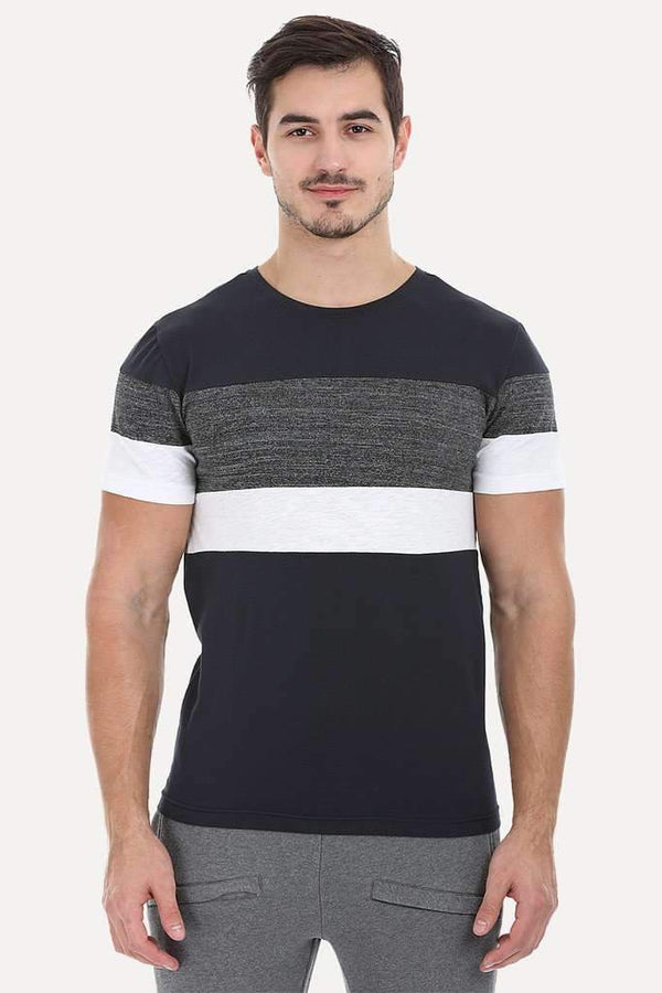 Contrast Color Crew Neck