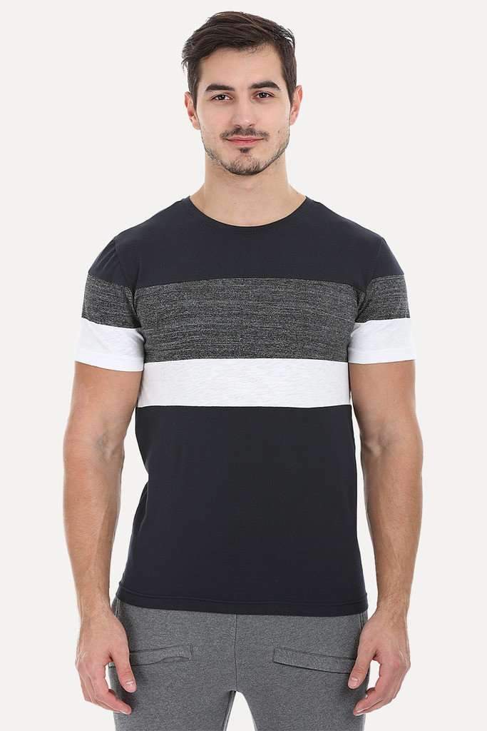 Contrast Color Crew Neck
