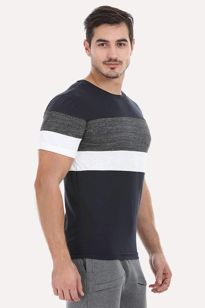 Contrast Color Crew Neck