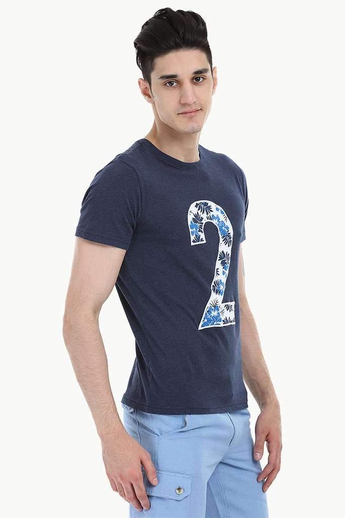 Contrast Number Patch Short Sleeve Tee