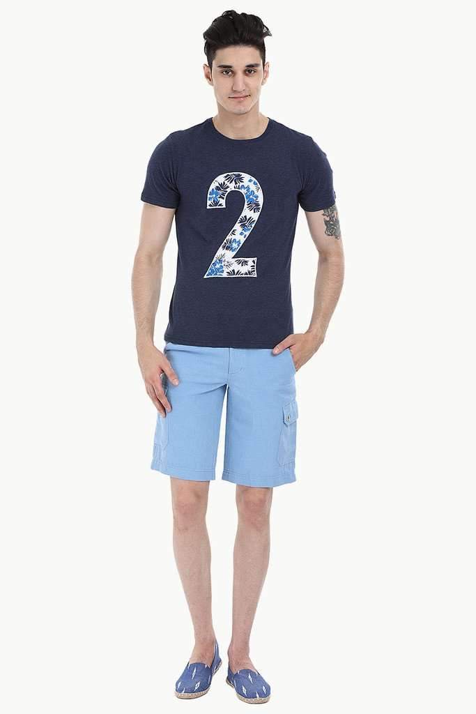Contrast Number Patch Short Sleeve Tee