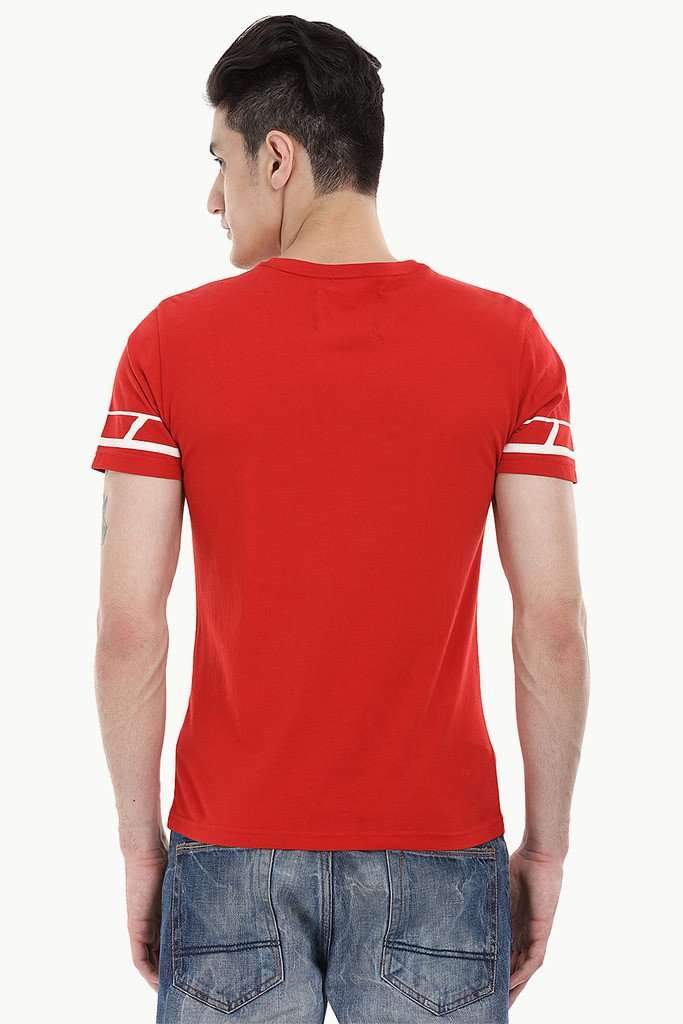 Contrast Number Print Short Sleeve Crew