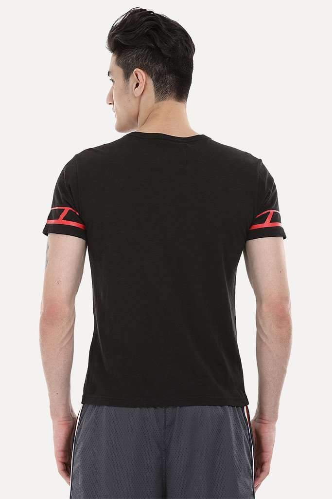 Contrast Number Print Short Sleeve Crew