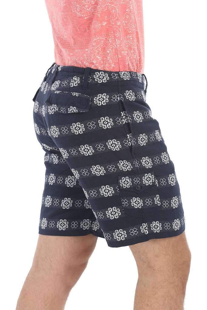 Cotton Dobby Shorts With Printed Patch