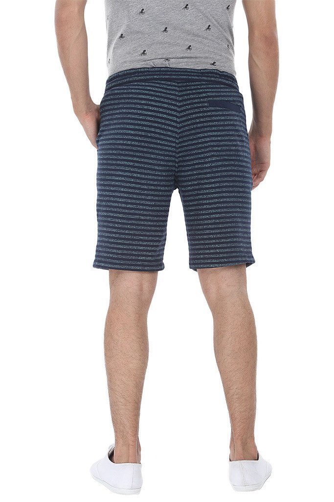 Cotton Knit Striped Slim Fit Shorts