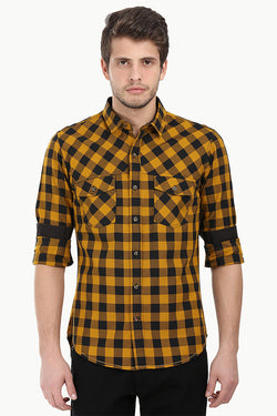 Cotton Twill Plaid Full Sleeve Shirt