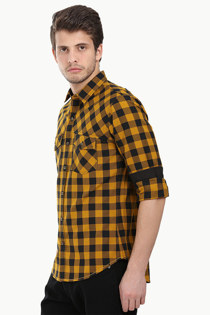 Cotton Twill Plaid Full Sleeve Shirt