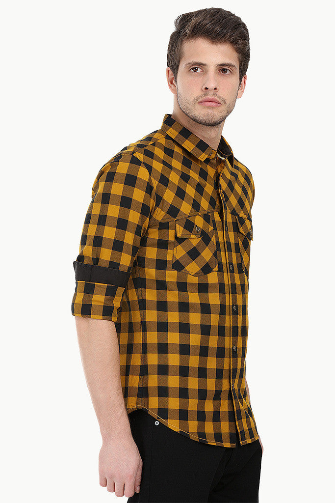 Cotton Twill Plaid Full Sleeve Shirt