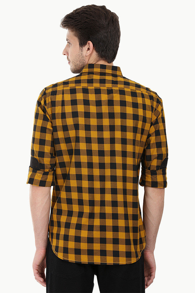 Cotton Twill Plaid Full Sleeve Shirt