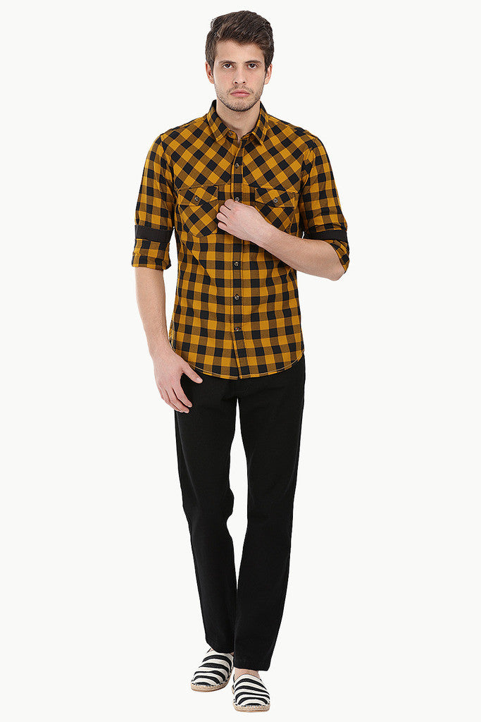 Cotton Twill Plaid Full Sleeve Shirt