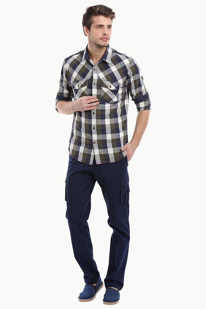 Cotton Twill Plaid Full Sleeve Shirt