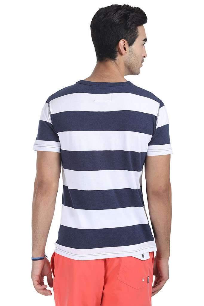 Crew Neck Broad Stripe Short Sleeve Tee