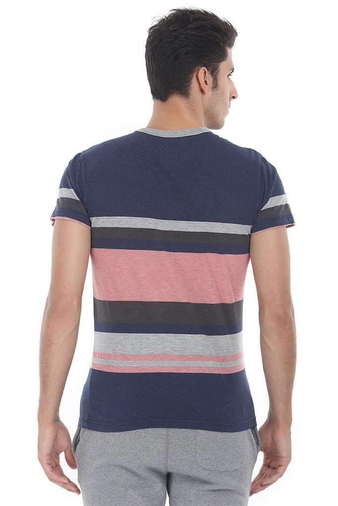 Crew Neck Broad Stripe Short Sleeve Tee