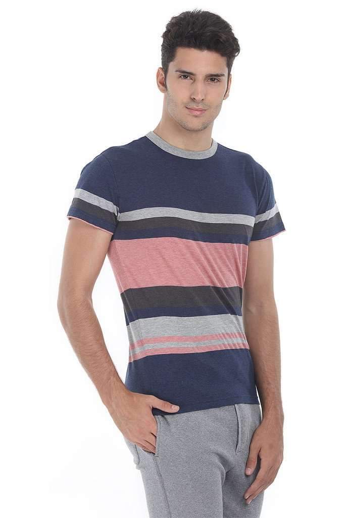Crew Neck Broad Stripe Short Sleeve Tee