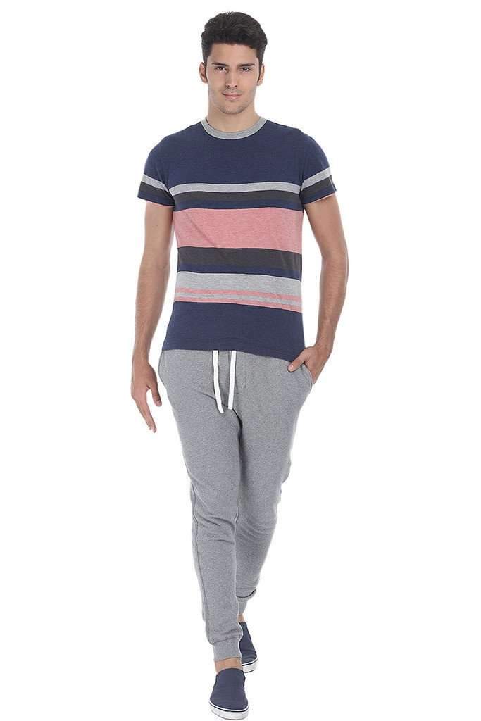 Crew Neck Broad Stripe Short Sleeve Tee