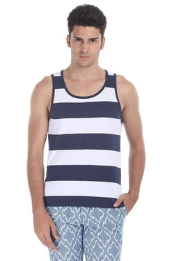 Crew Neck Contrast Stripe Tank