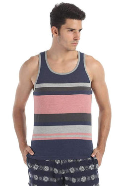 Crew Neck Contrast Stripe Tank