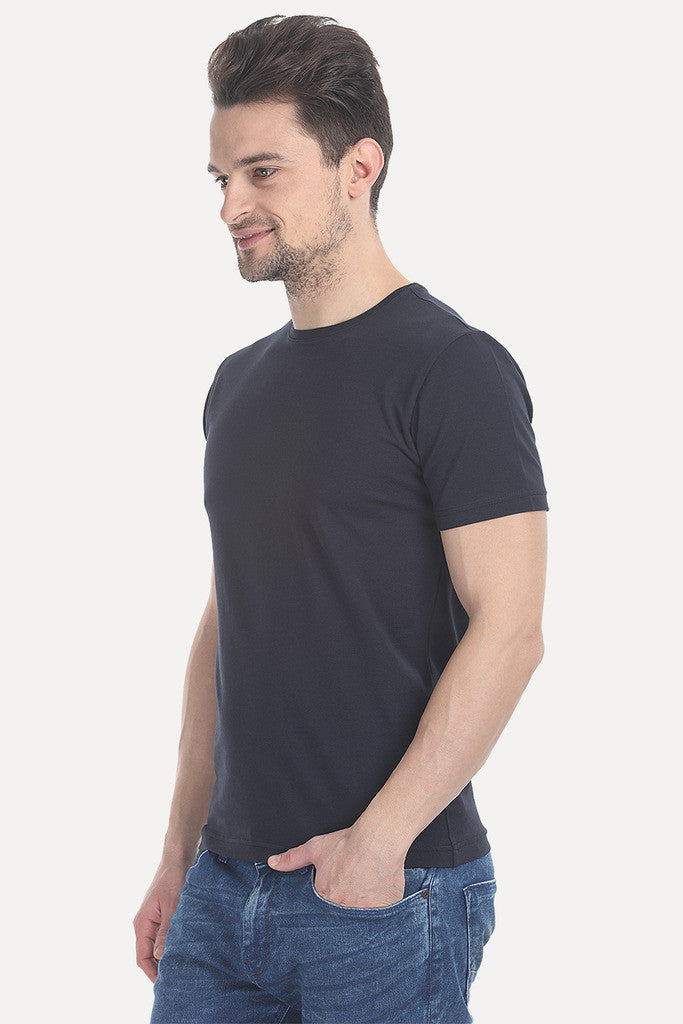 Crew Neck Slight Stretch Solid Tee