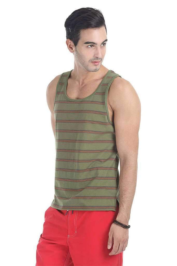 Crew Neck Yarn Dyed Jacquard Tank