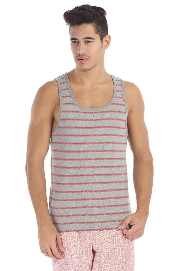 Crew Neck Yarn Dyed Jacquard Tank