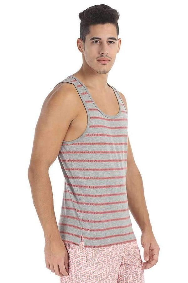 Crew Neck Yarn Dyed Jacquard Tank