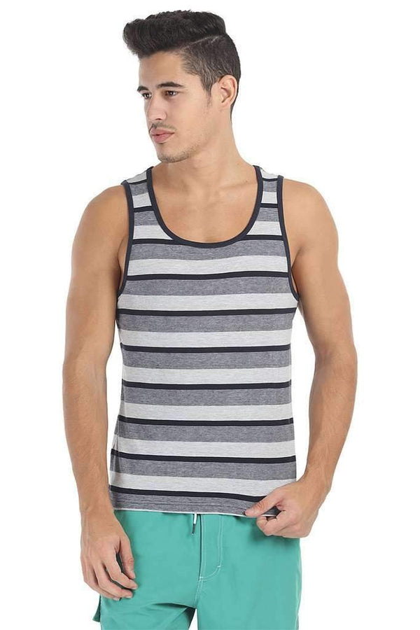 Crew Neck Yarn Dyed Jacquard Tank