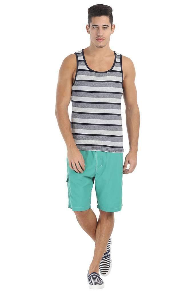 Crew Neck Yarn Dyed Jacquard Tank