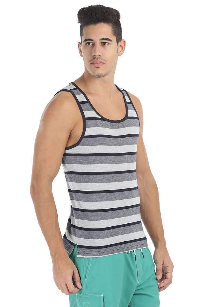 Crew Neck Yarn Dyed Jacquard Tank