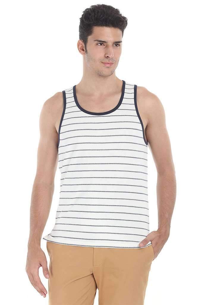 Crew Neck Yarn Dyed Jacquard Tank