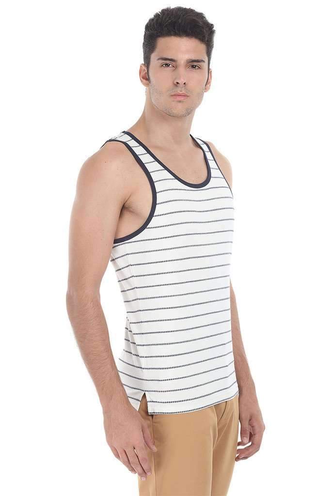 Crew Neck Yarn Dyed Jacquard Tank
