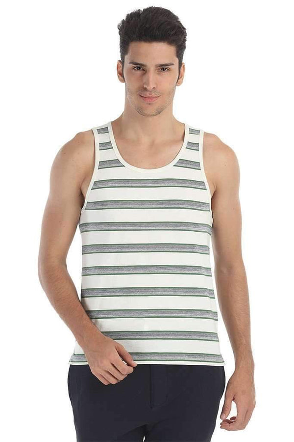 Crew Neck Yarn Dyed Jacquard Tank