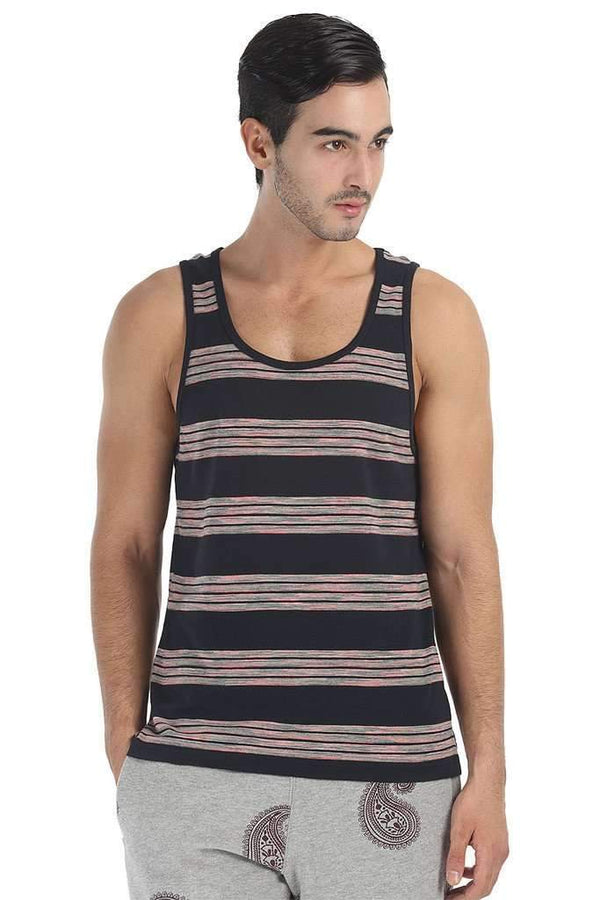 Crew Neck Yarn Dyed Jacquard Tank