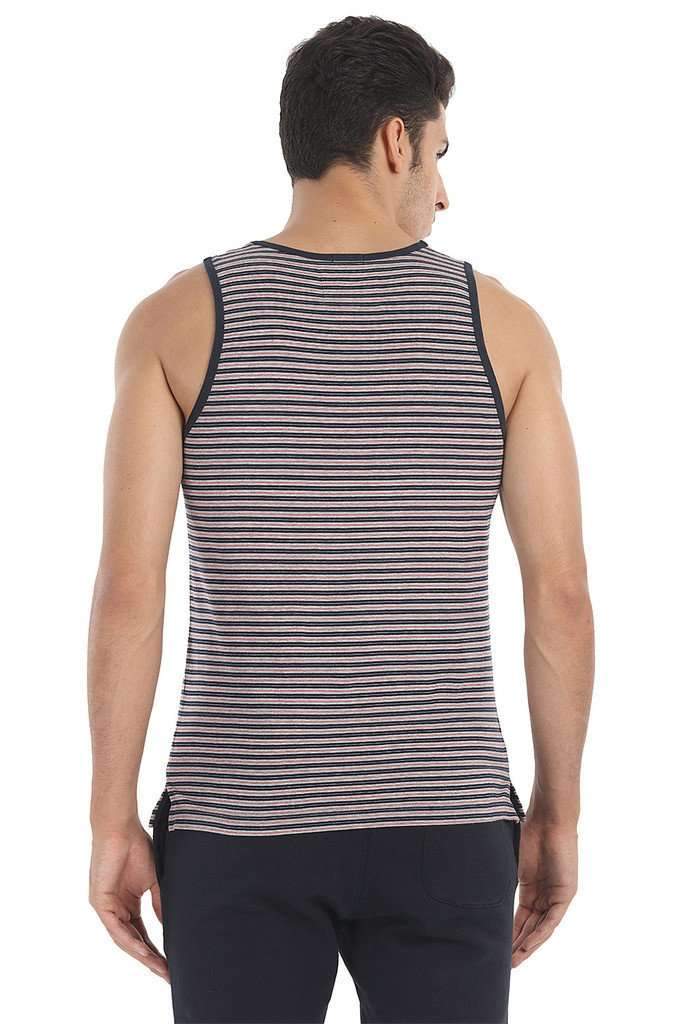 Crew Neck Yarn Dyed Jacquard Tank
