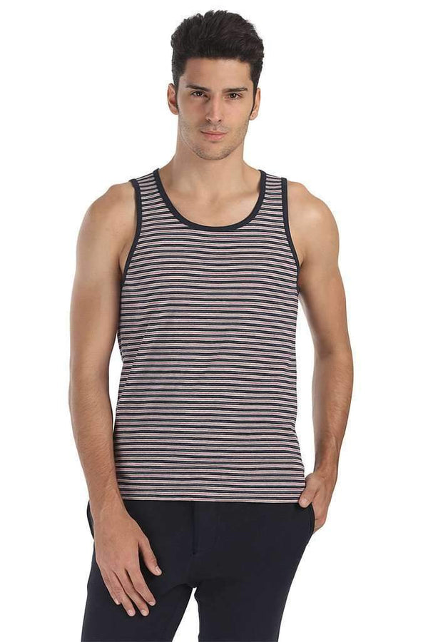 Crew Neck Yarn Dyed Jacquard Tank