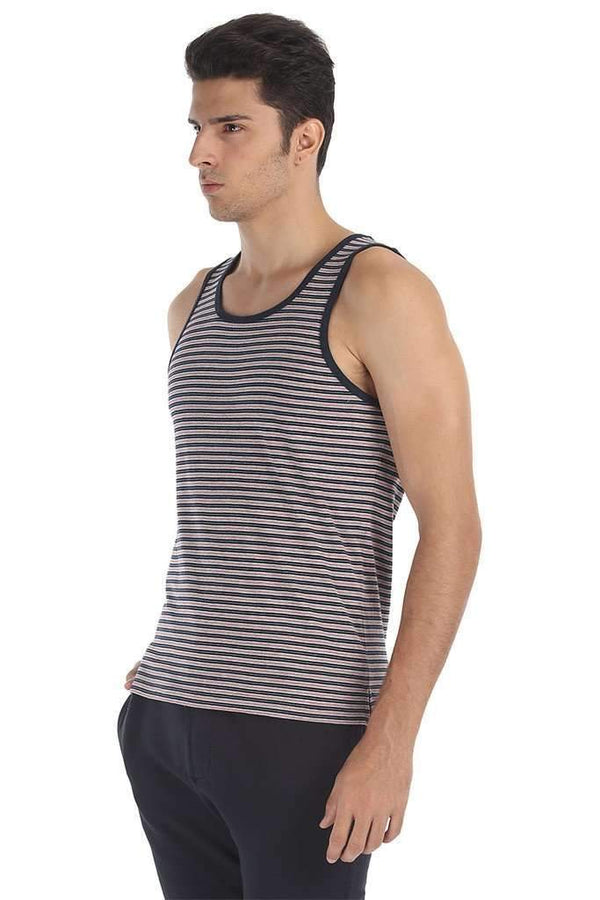 Crew Neck Yarn Dyed Jacquard Tank