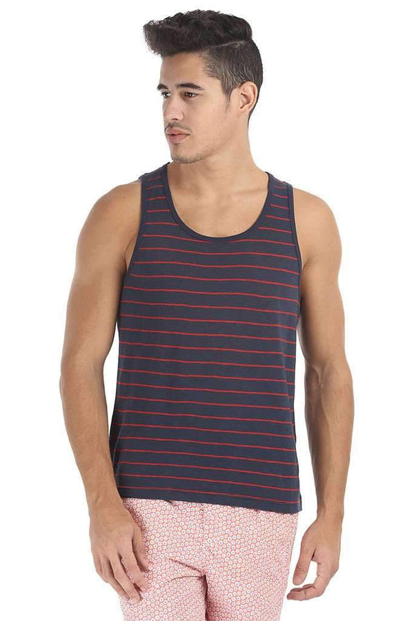 Crew Neck Yarn Dyed Jacquard Tank