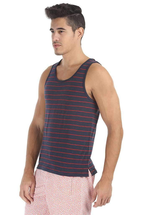 Crew Neck Yarn Dyed Jacquard Tank