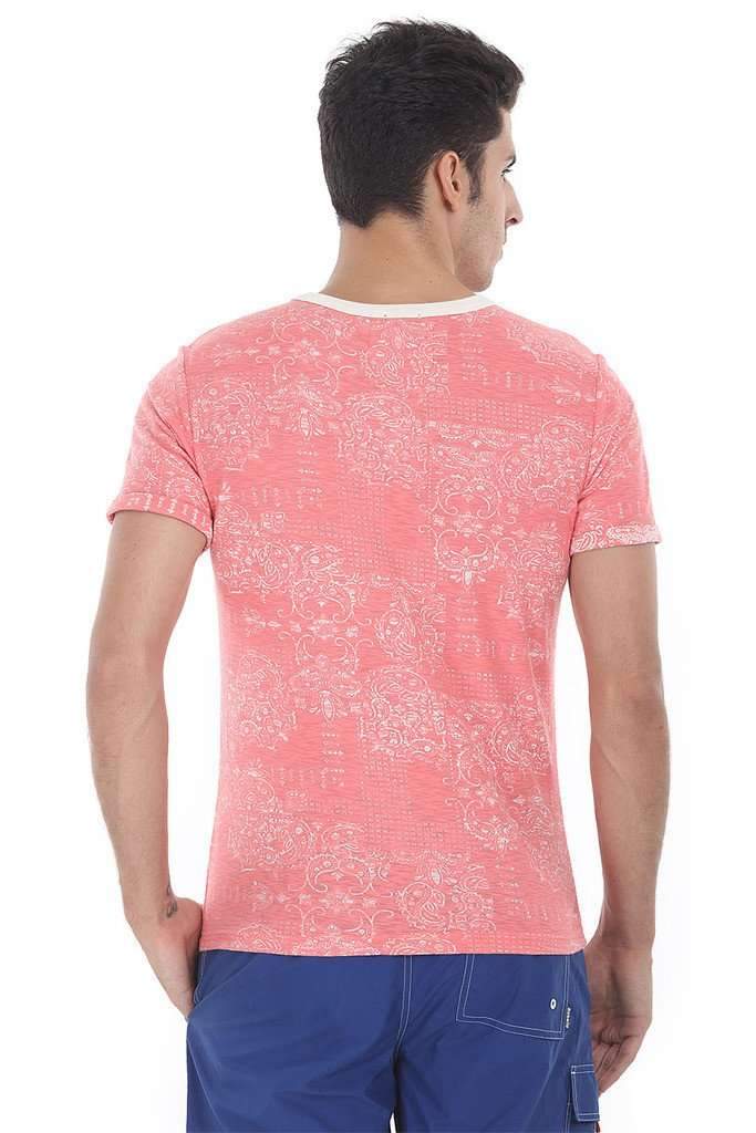 Crew Neck Yarn Dyed Jacquard Tee