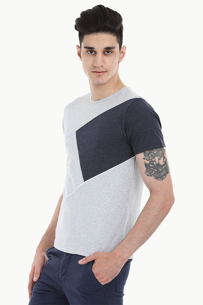 Cross Block Slub Tee