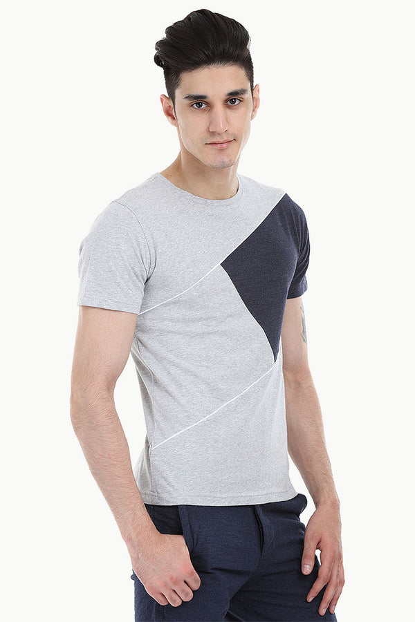 Cross Block Slub Tee