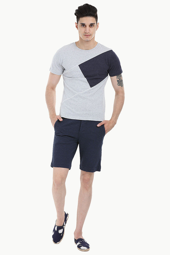 Cross Block Slub Tee