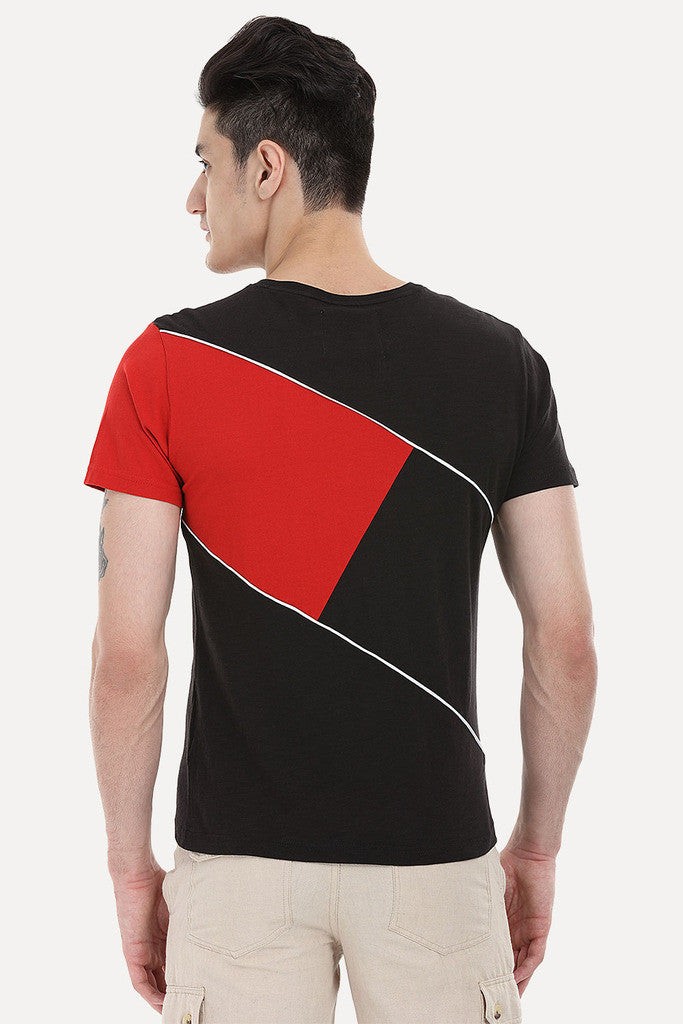 Cross Block Slub Tee