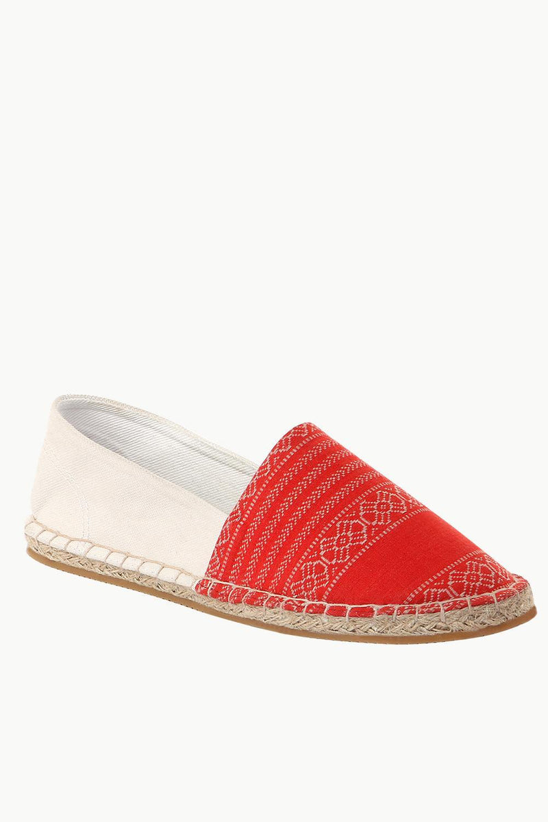 Cut N Sew Red Print Espadrilles